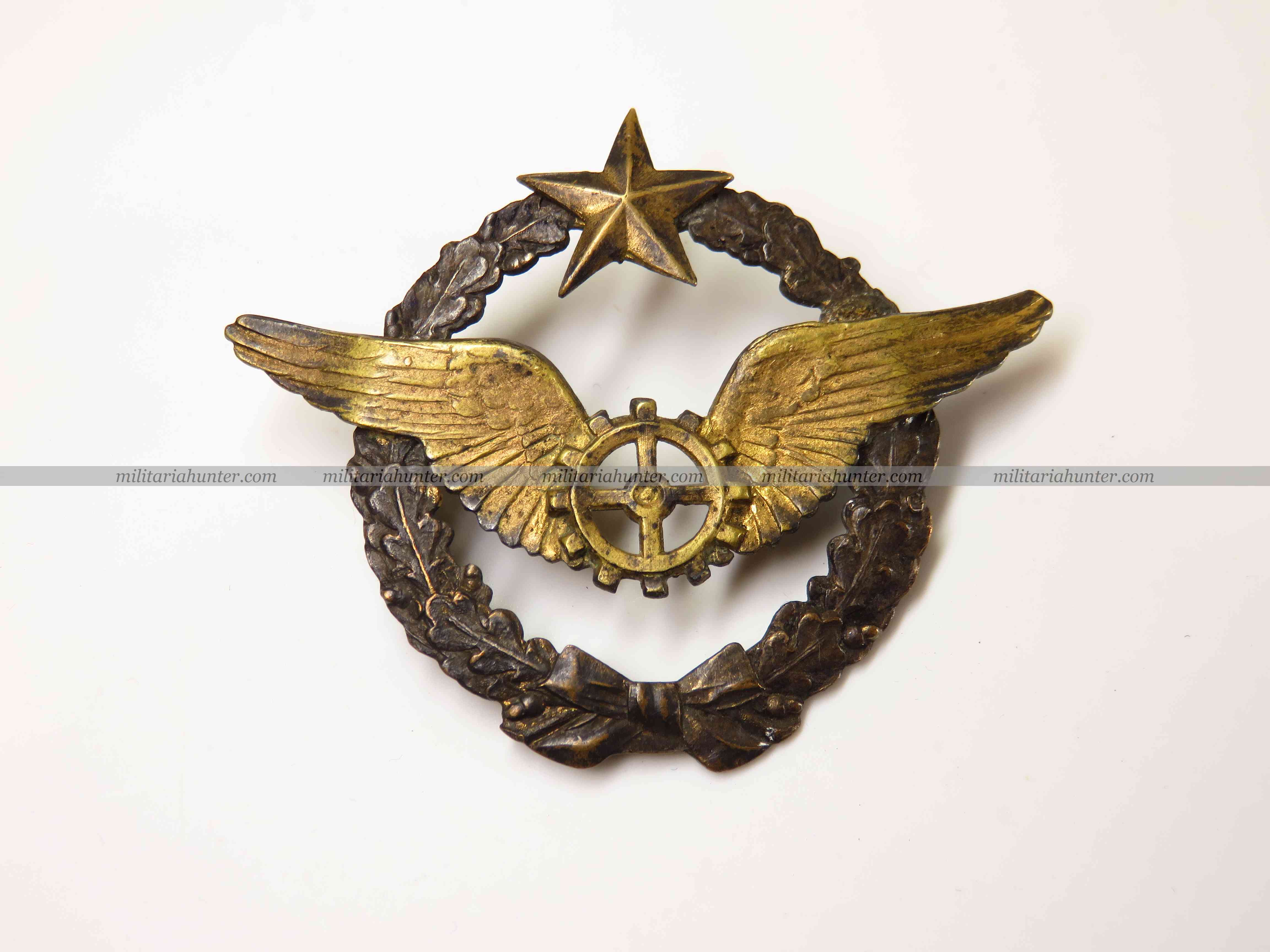 militaria : insigne brevet de mécanicien navigant armée de l'air