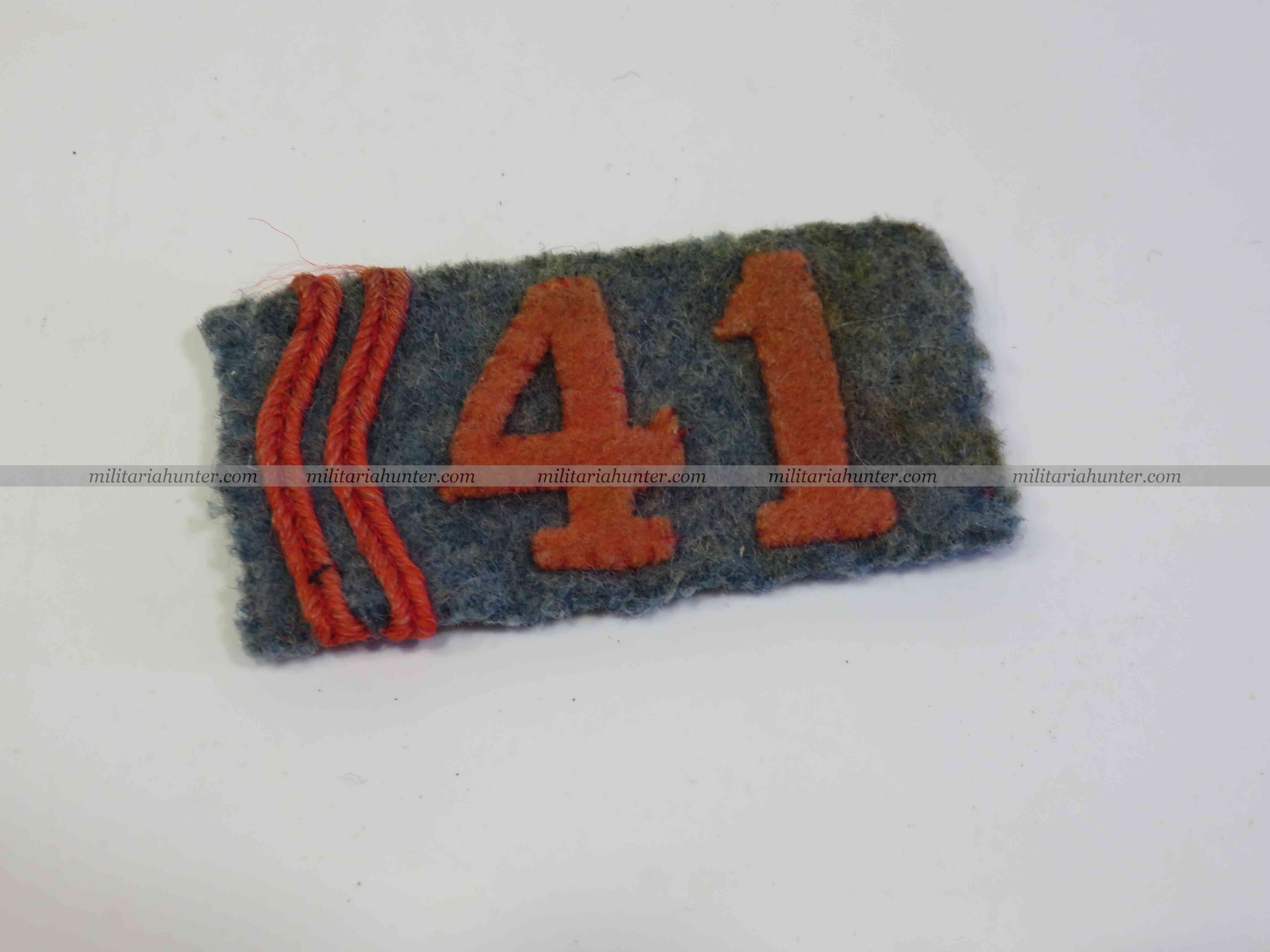 militaria : Patte de collet bleu horizon du 41e RIC ou 41e RACC