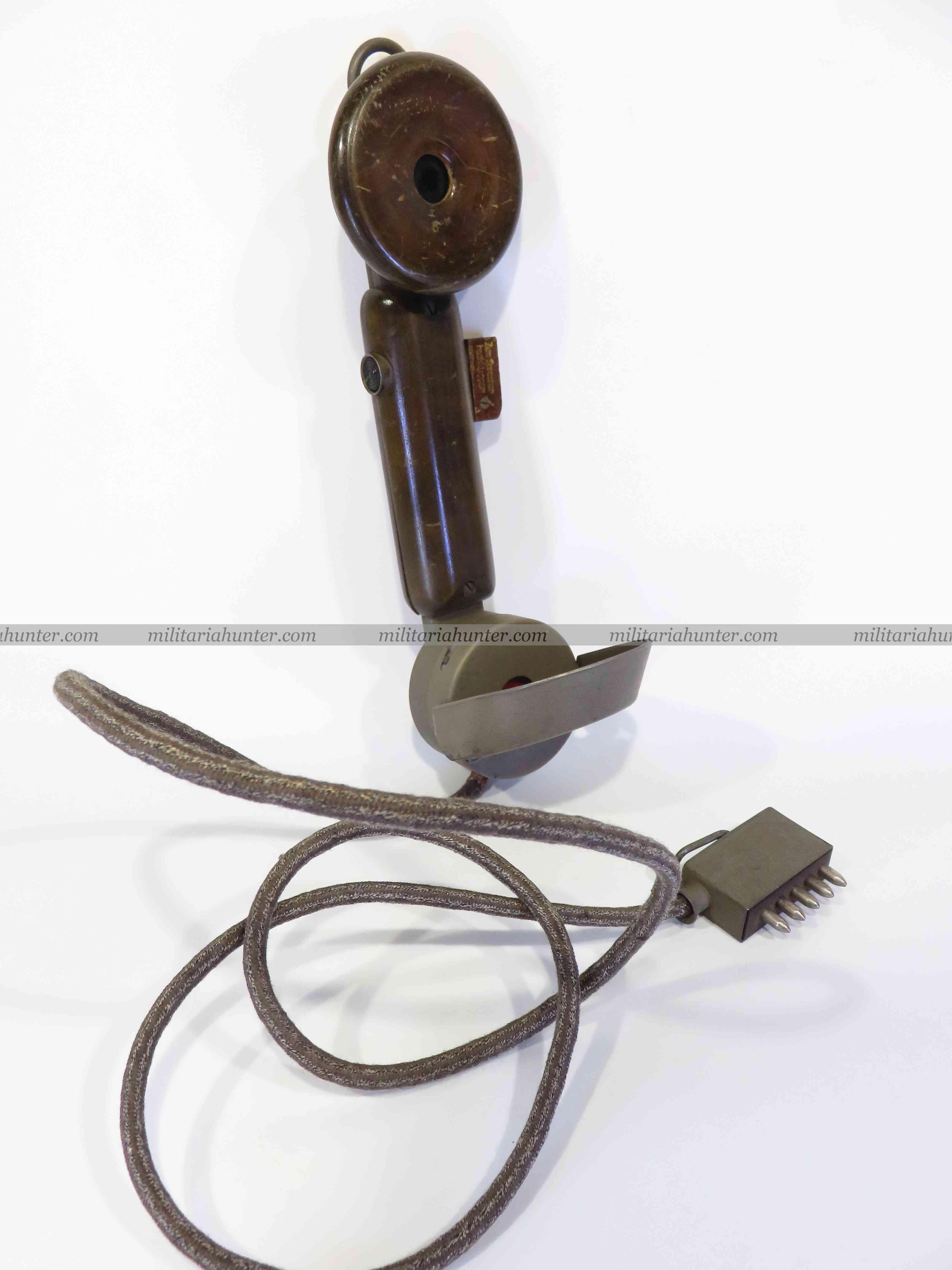militaria : ww1 german M17 phone handset - combiné allemand 17 - Handapparät M17