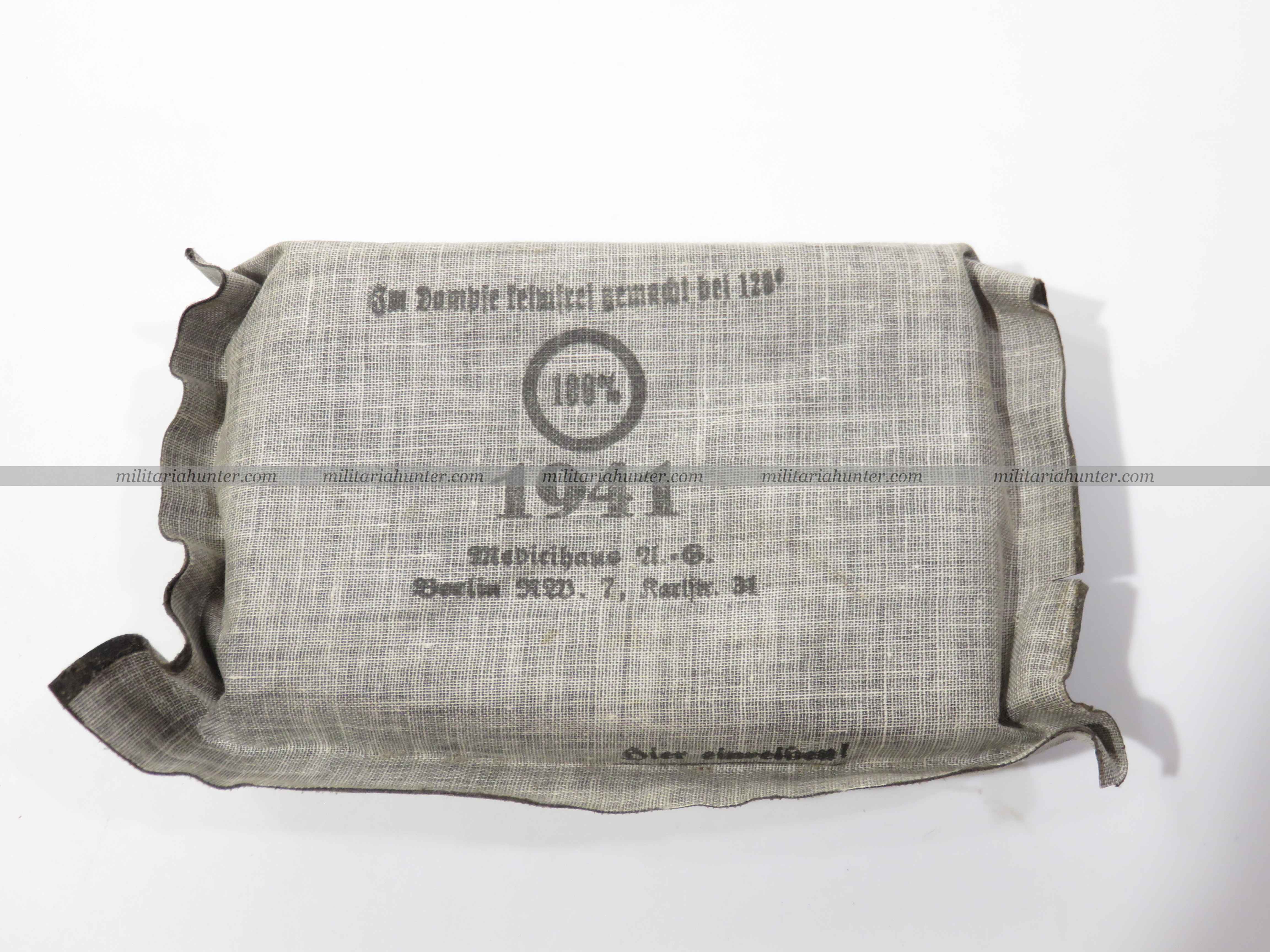 Militaria Hunter   Achat Vente Estimation Militaria ww1 ww2&nbsp;WW2 german field medical dressing - 1941 - pansement allemand
