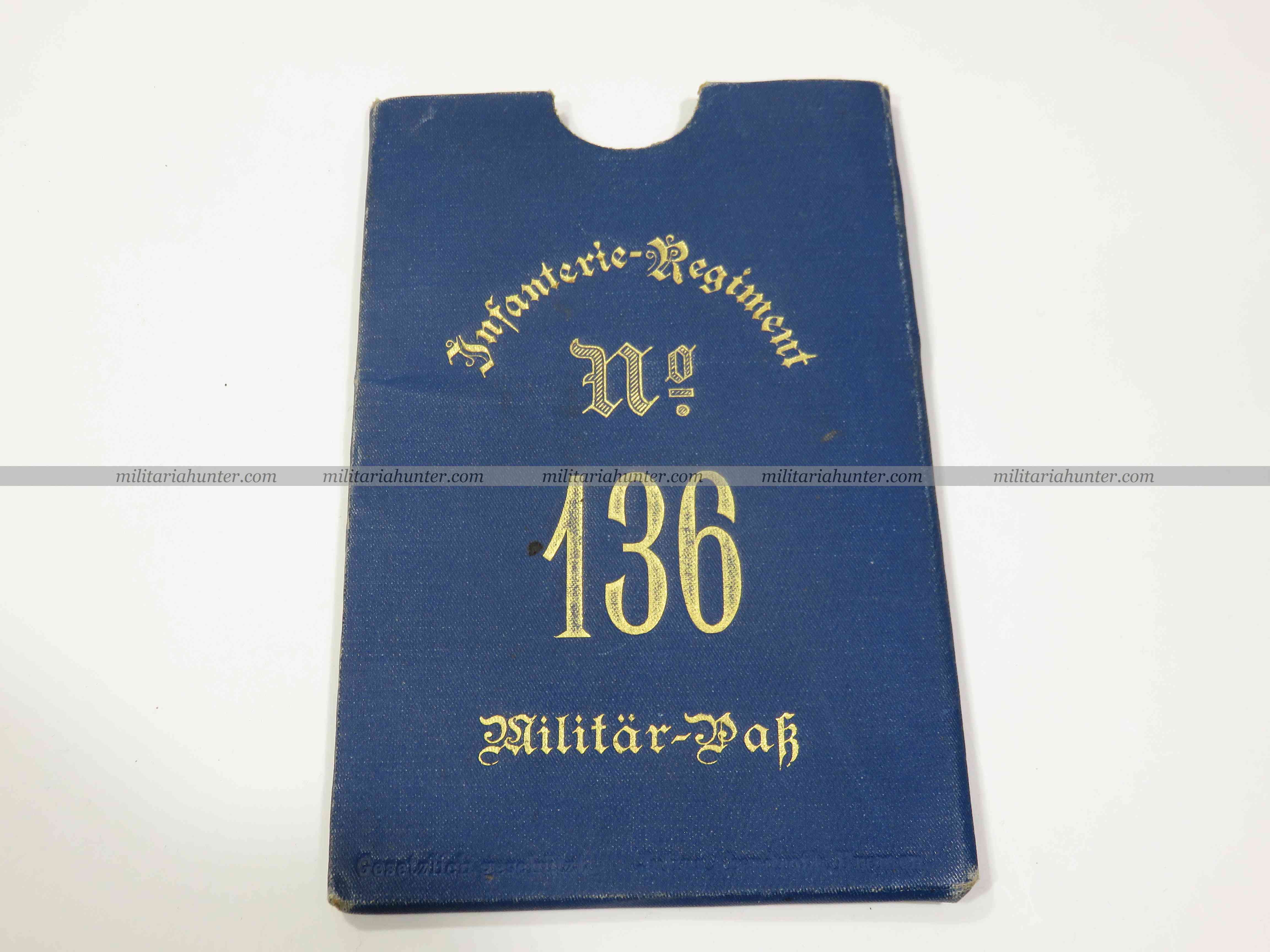 militaria : ww1 pochette Militarpass - Militarpaß Hülle JR 136