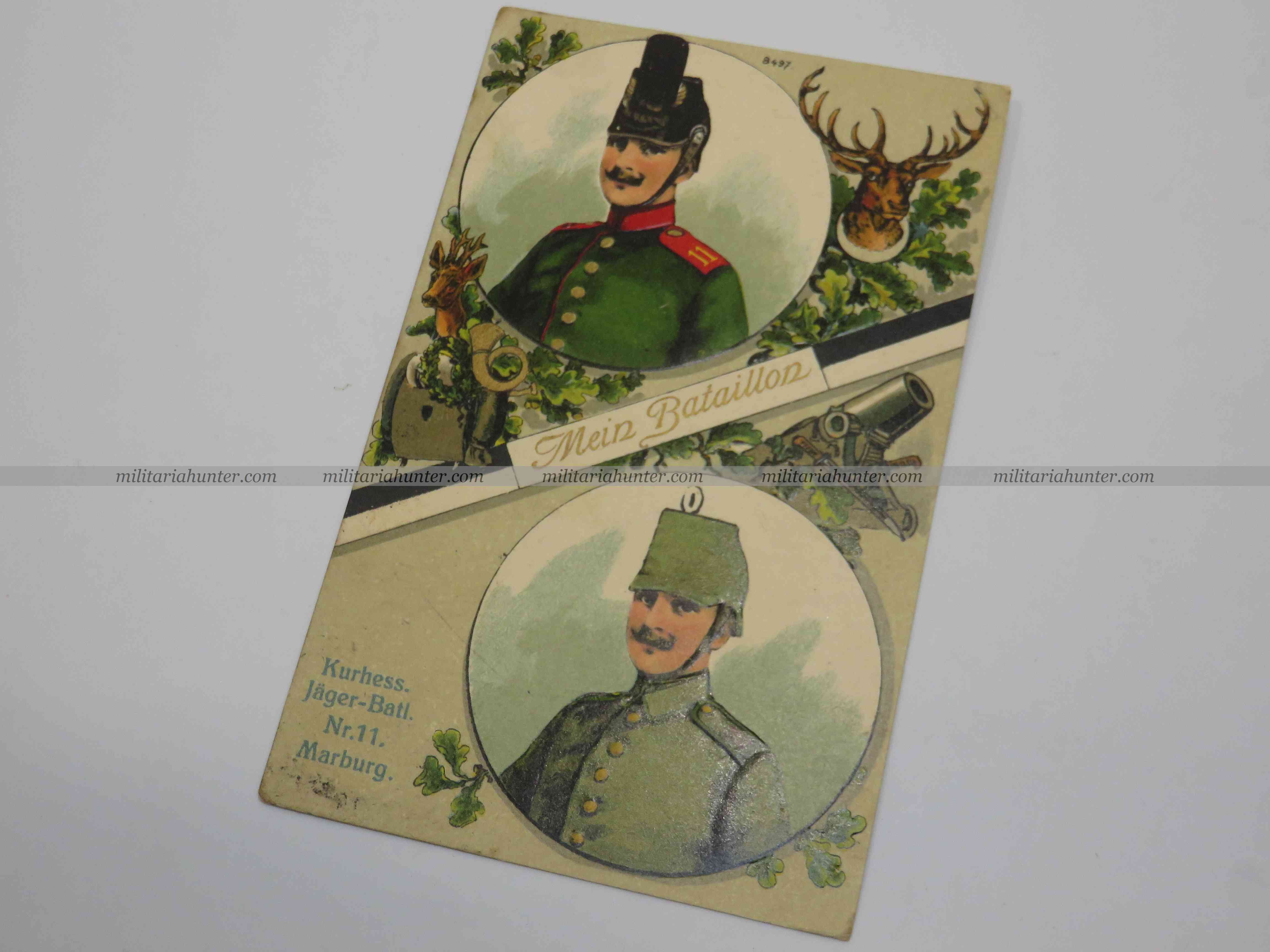 militaria : Postcard / AK 11th Jäger Bataillon - carte du JB 11