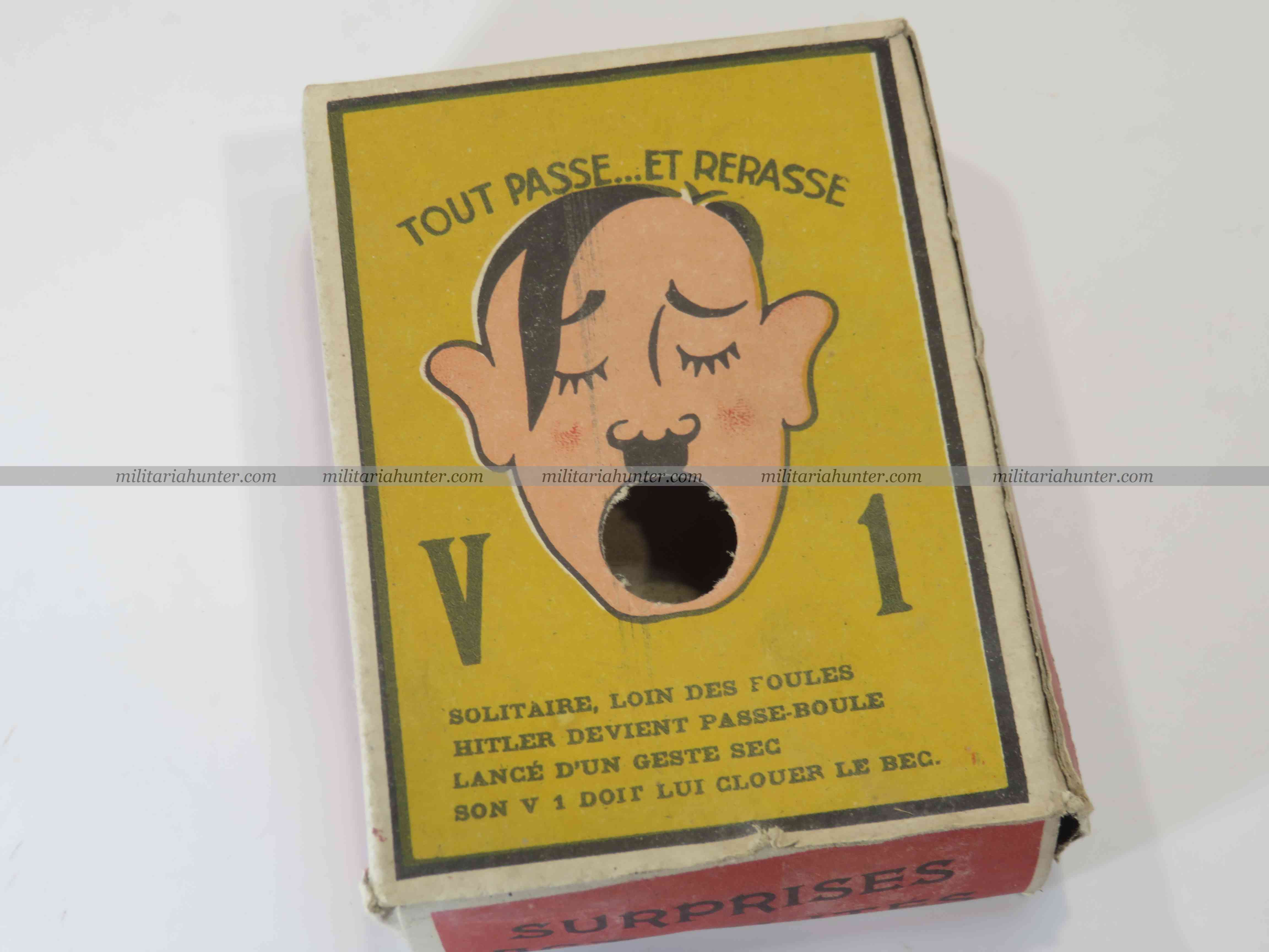 militaria : Jeu surprise d'enfant propagande anti-Hitler 1944-1945