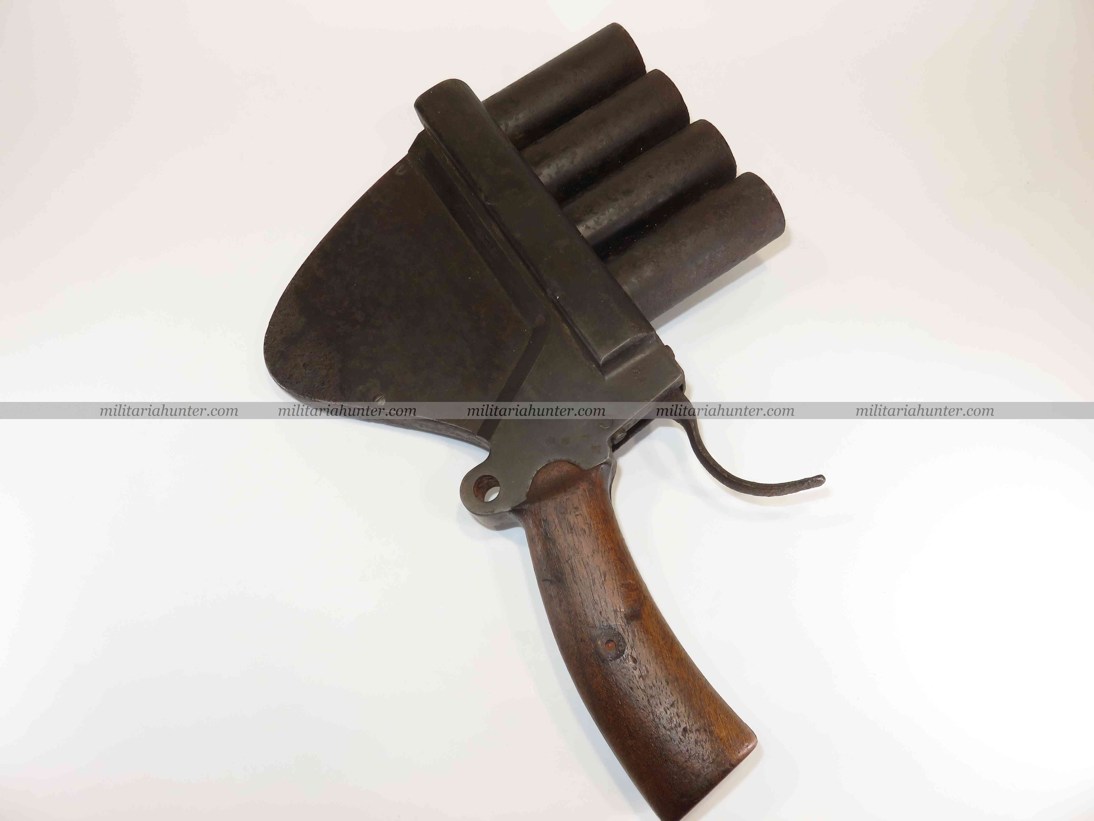 militaria : SOLD - Extremly rare ww1 german 4 barrels flare pistol - lance fusée