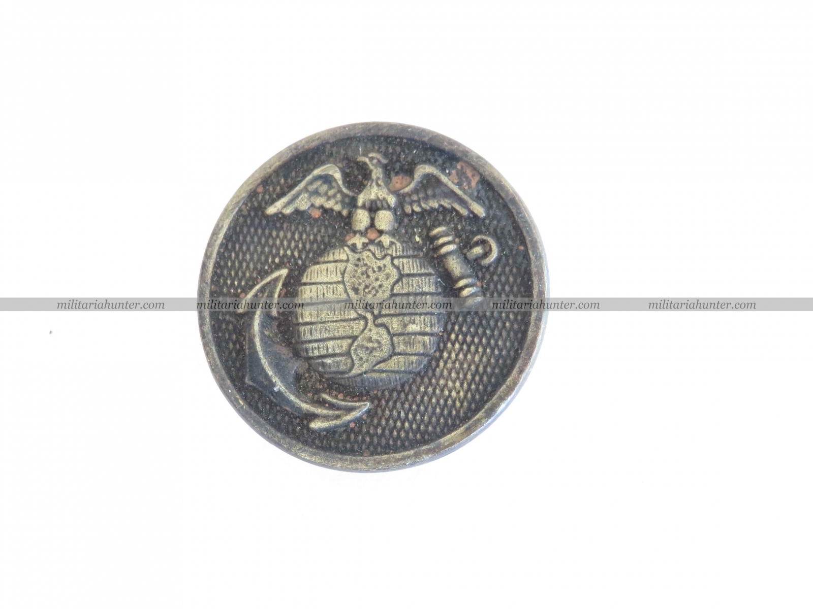 militaria : USMC enlisted collar disc ww1