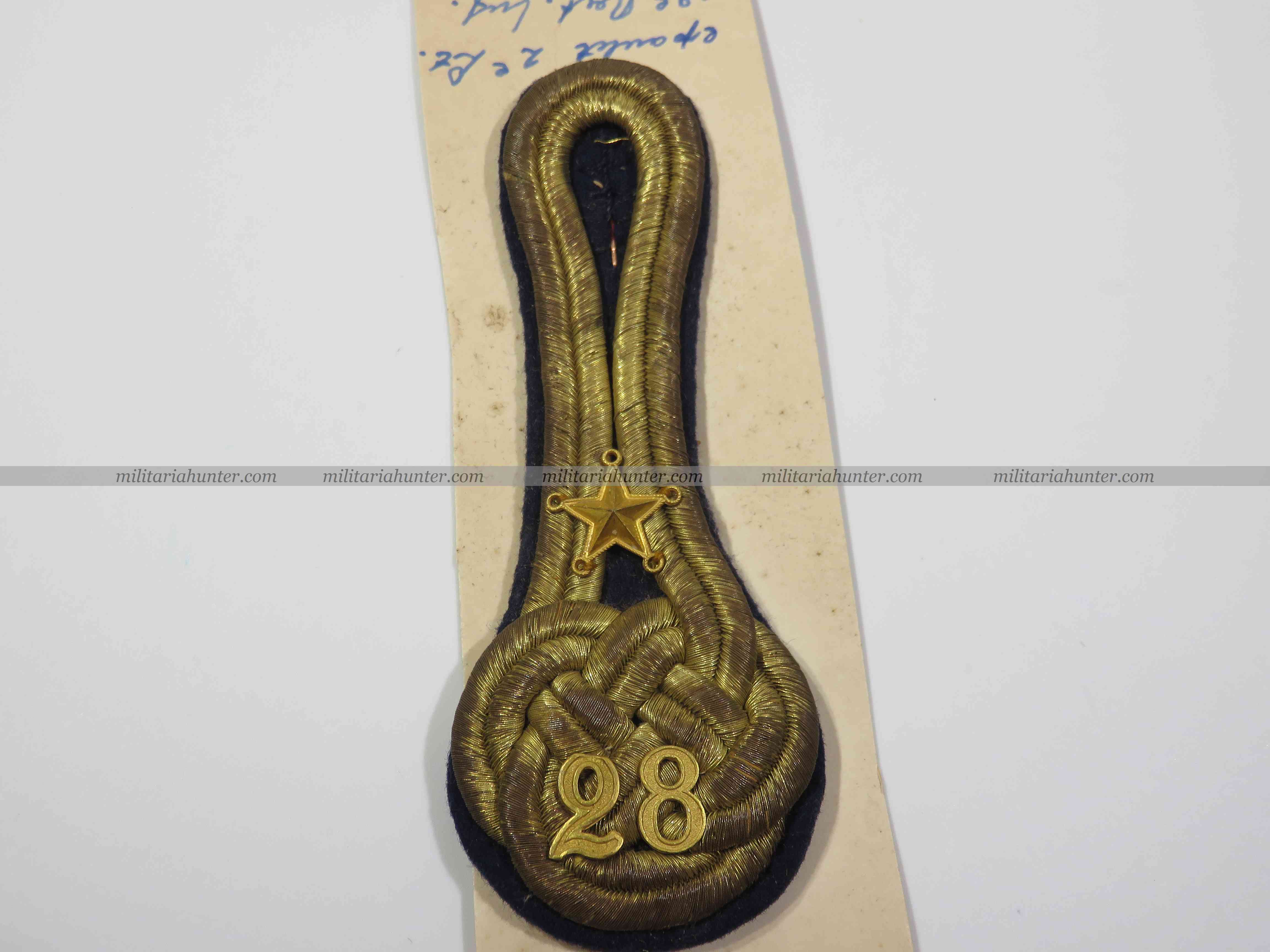 militaria : Sweden 1910 - dragoon shoulder board - Sverige Kavalleri axelklaf