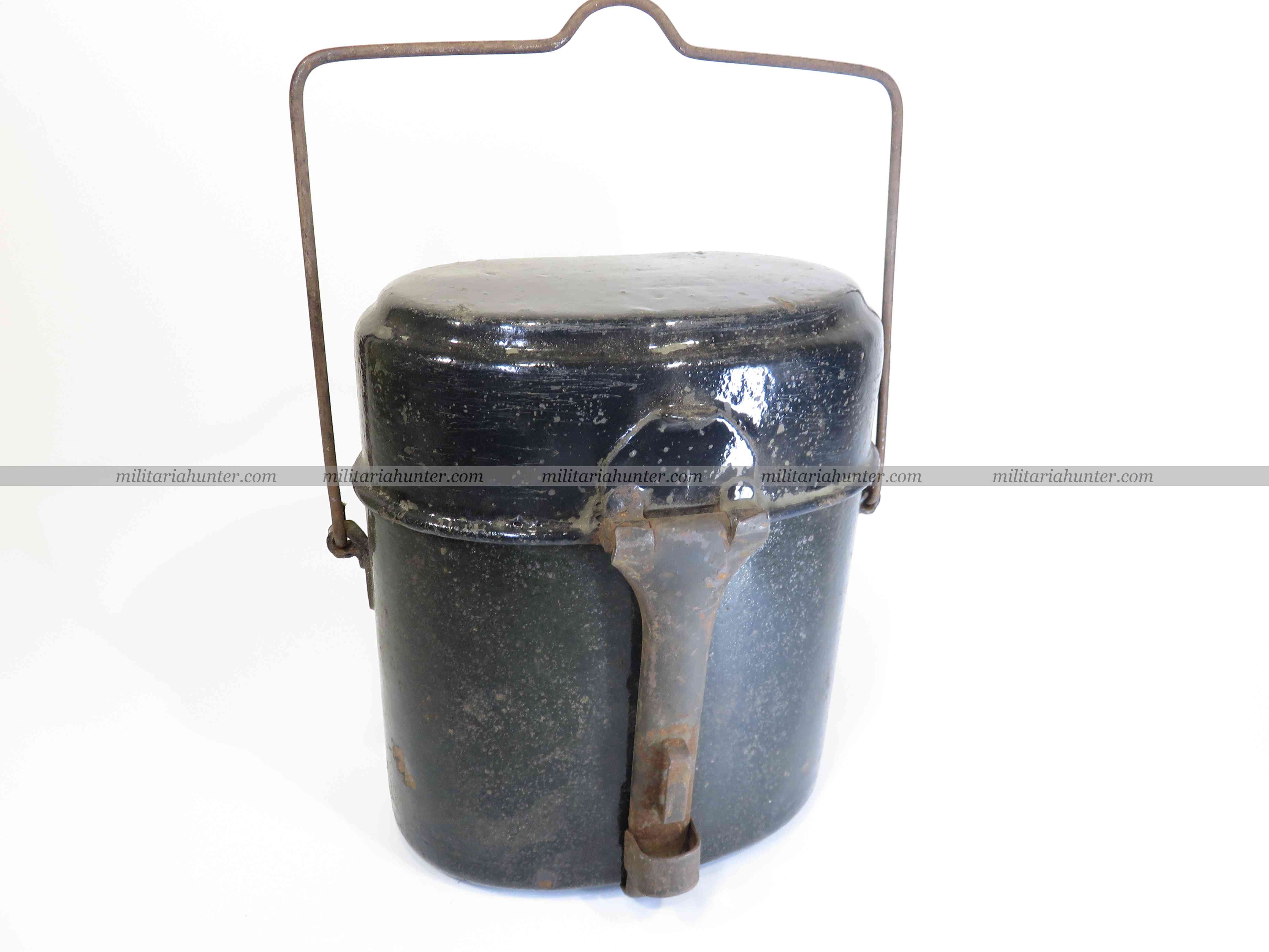 Militaria Hunter   Achat Vente Estimation Militaria ww1 ww2&nbsp;Gamelle allemande émaillée - ww1 german enamelled mess tin