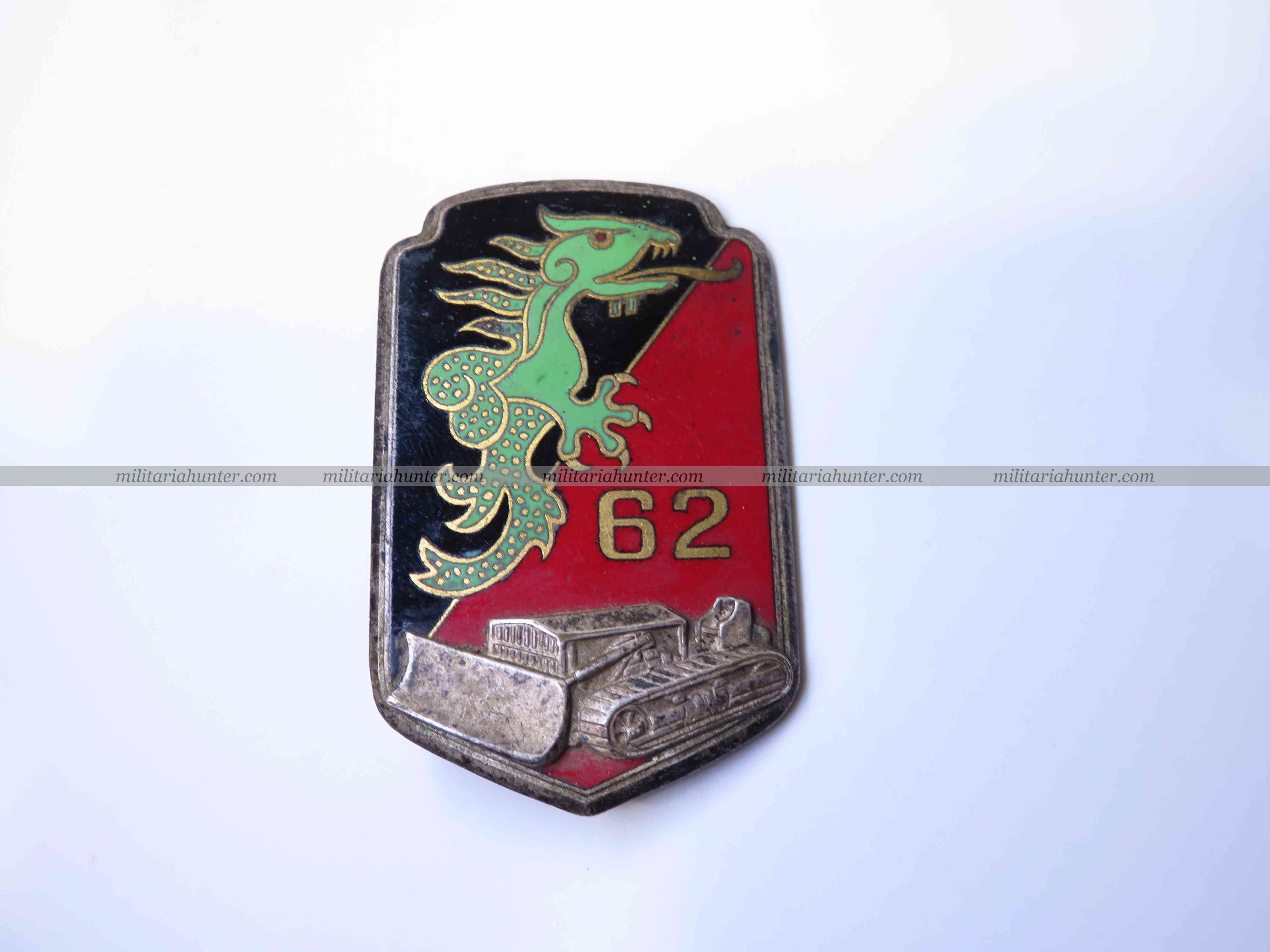 militaria : Indo - insigne du 62e Bataillon du Génie