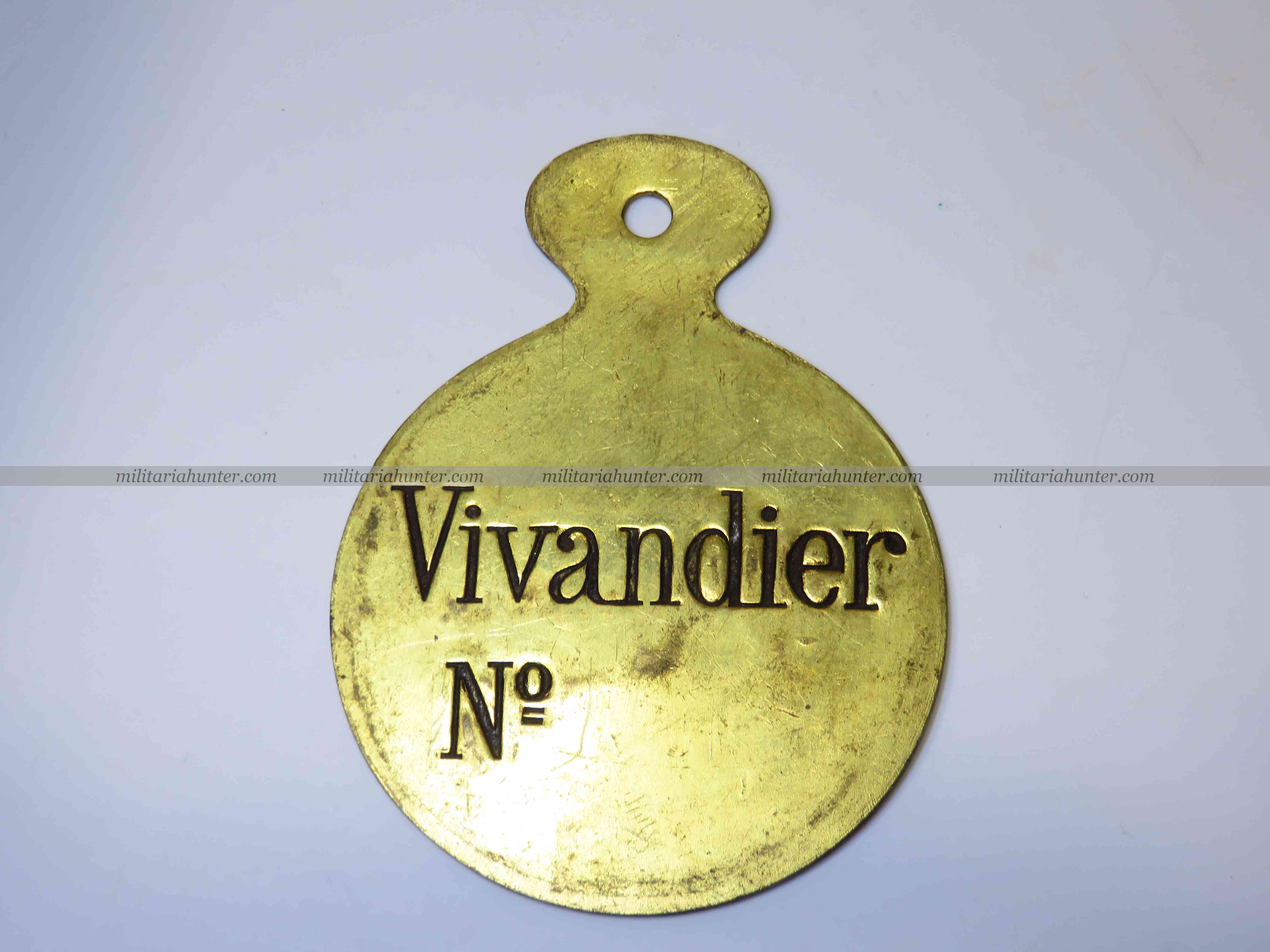 militaria : rare médaille de vivandier - plaque de métier - IIIe République