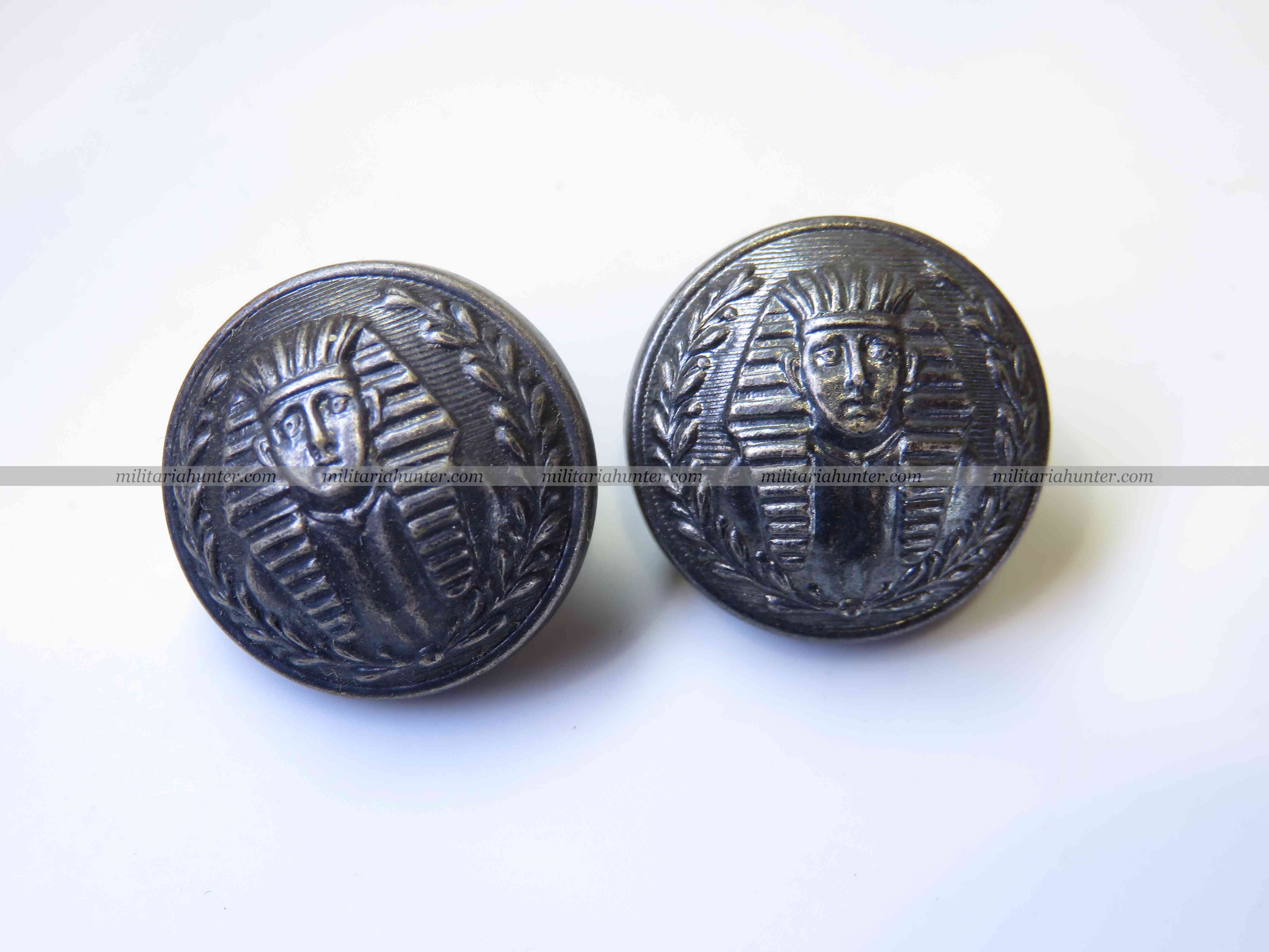 militaria : 3ème Rép. Lot de 2 boutons d'interprète militaire gros module