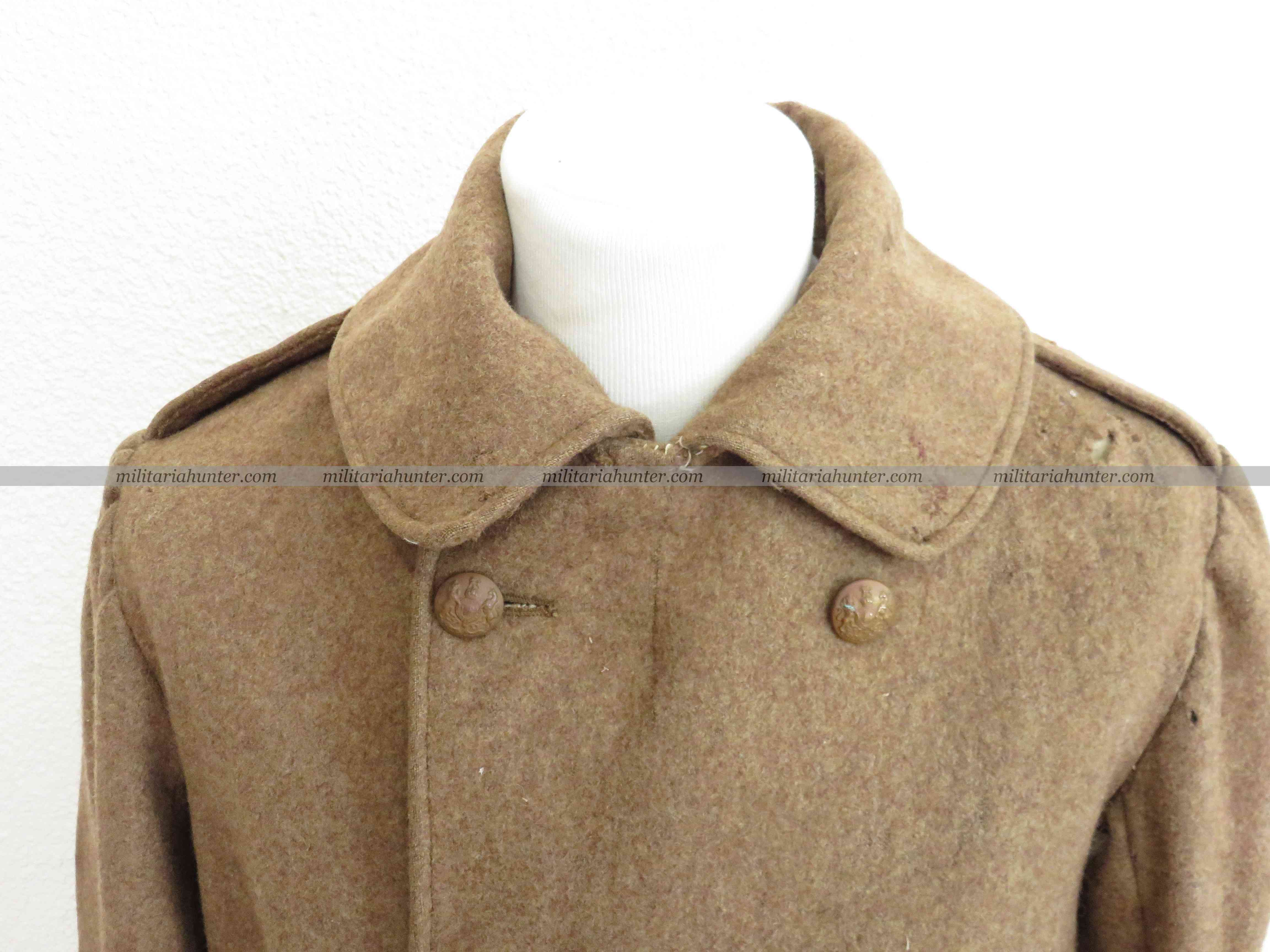 militaria : ww1 british ORs Coat Warm mounted service - capote troupes montées anglaise