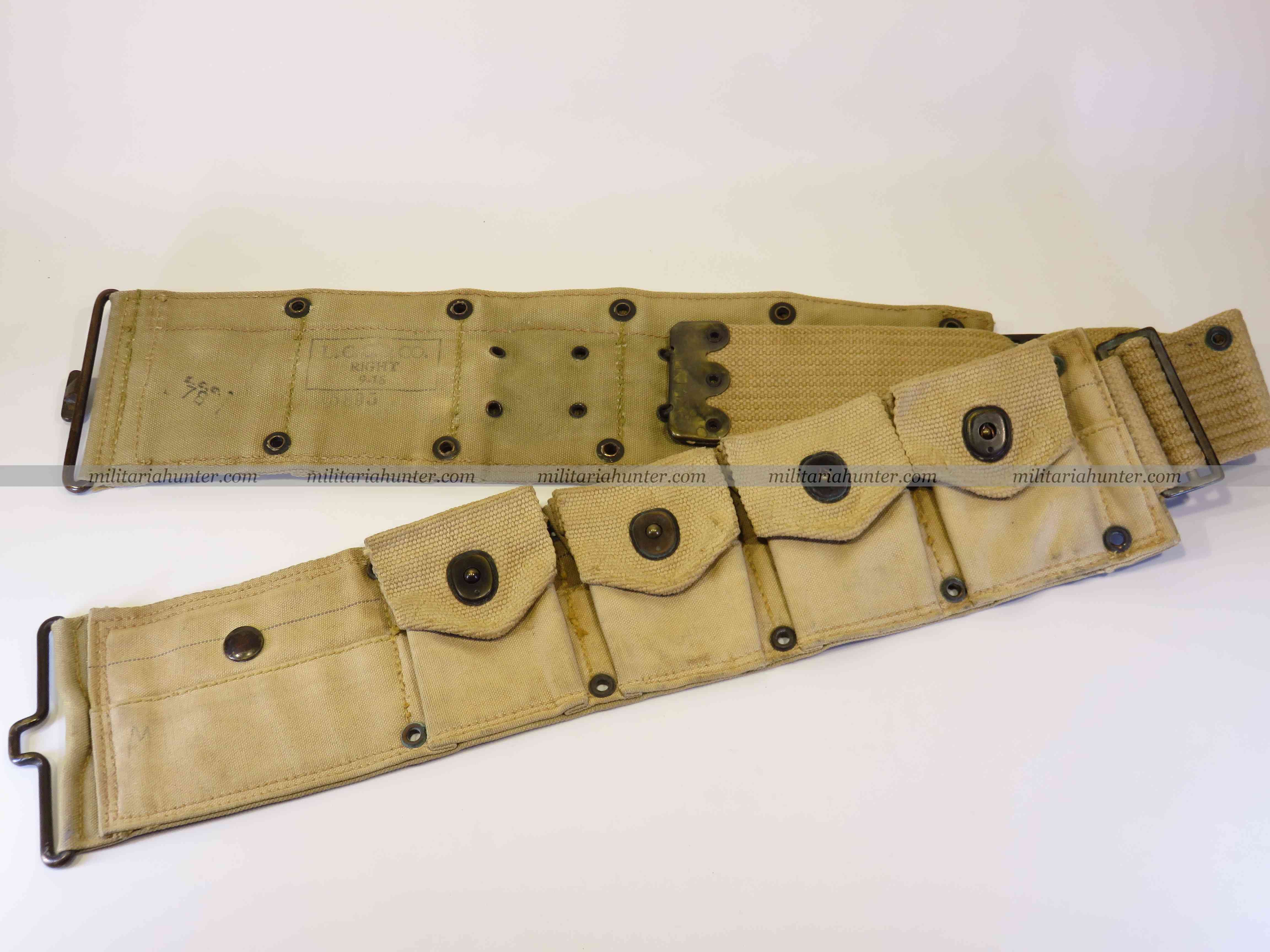 militaria : US ww1 M1918 mounted cartridge belt - ceinturon Springfield troupes montées