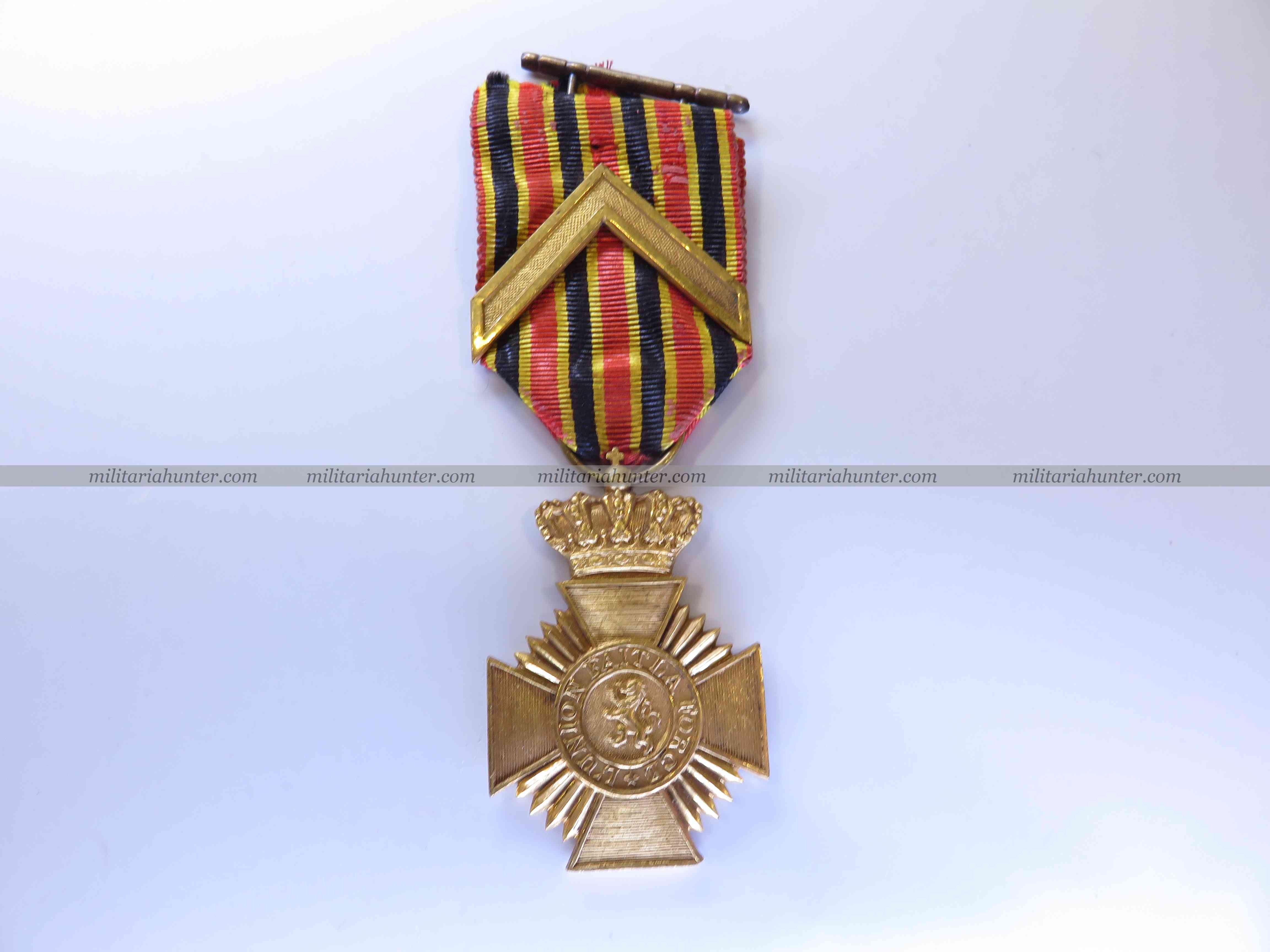 militaria : Belgique - décoration militaire pour ancienneté 1ère classe avant 1951