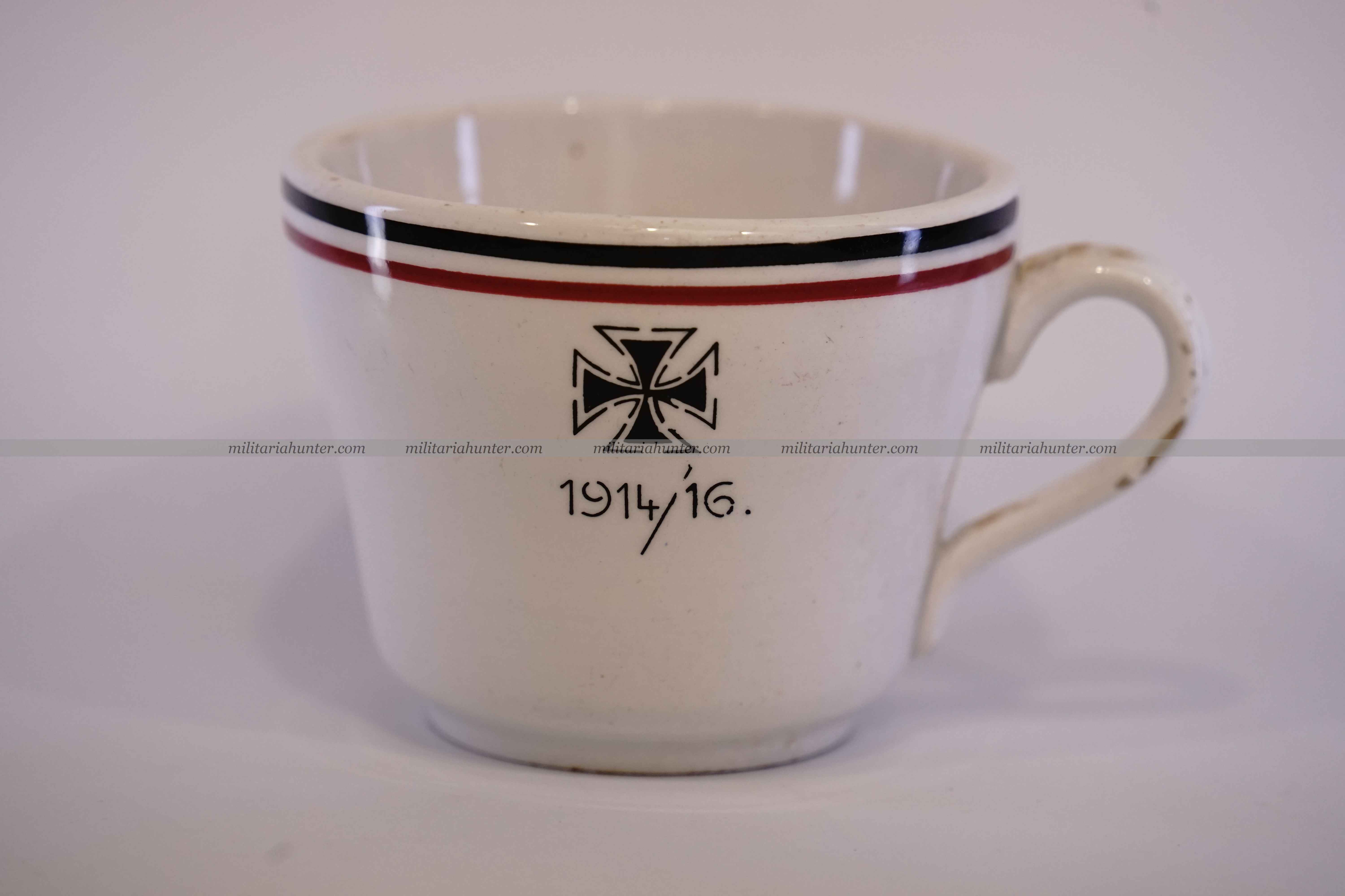 militaria : Tasse à Moka patriotique croix de fer 1914 1916 - ww1 german iron cross cup