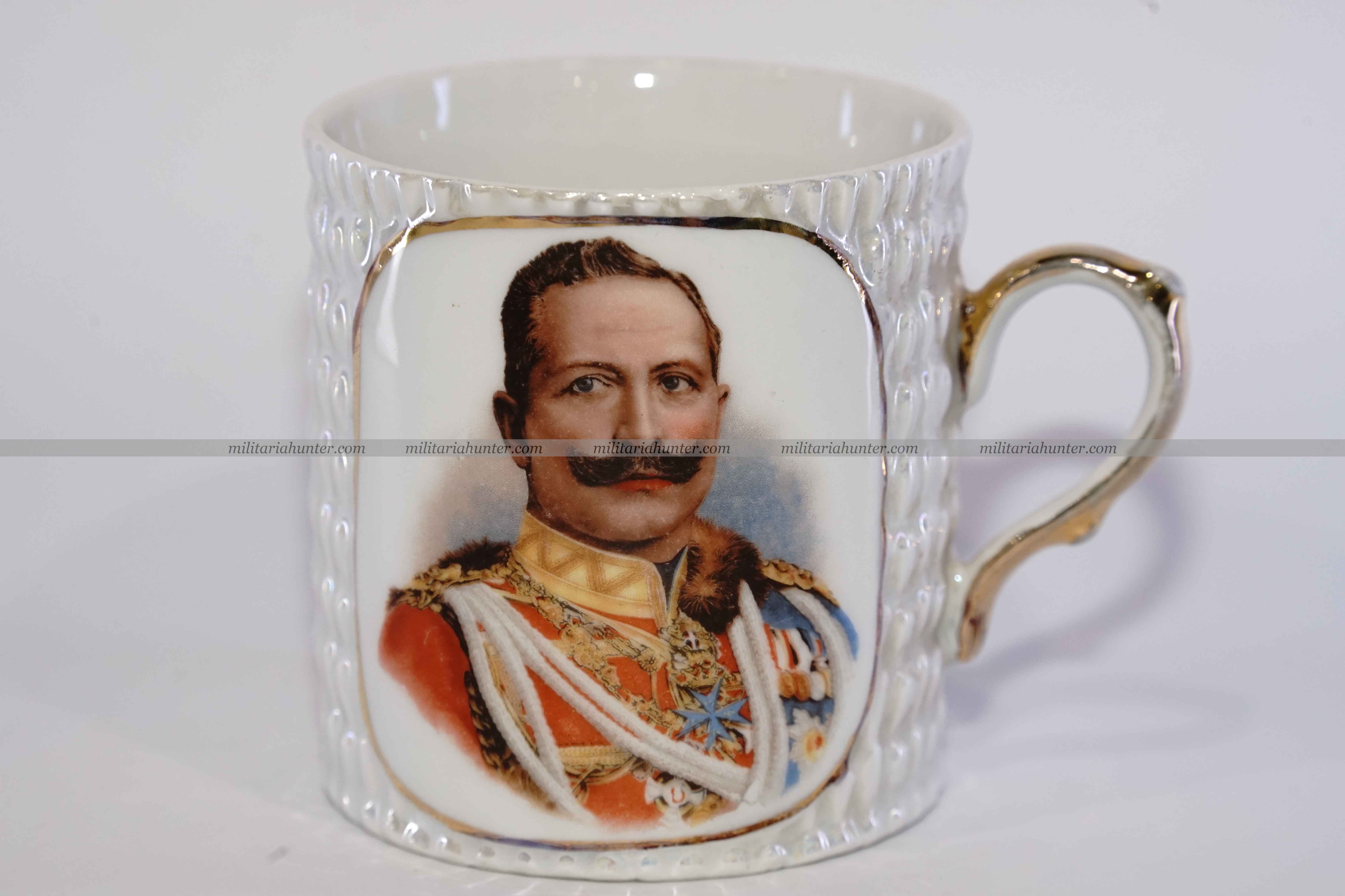 militaria : Tasse patriotique à l'effigie du Kaiser