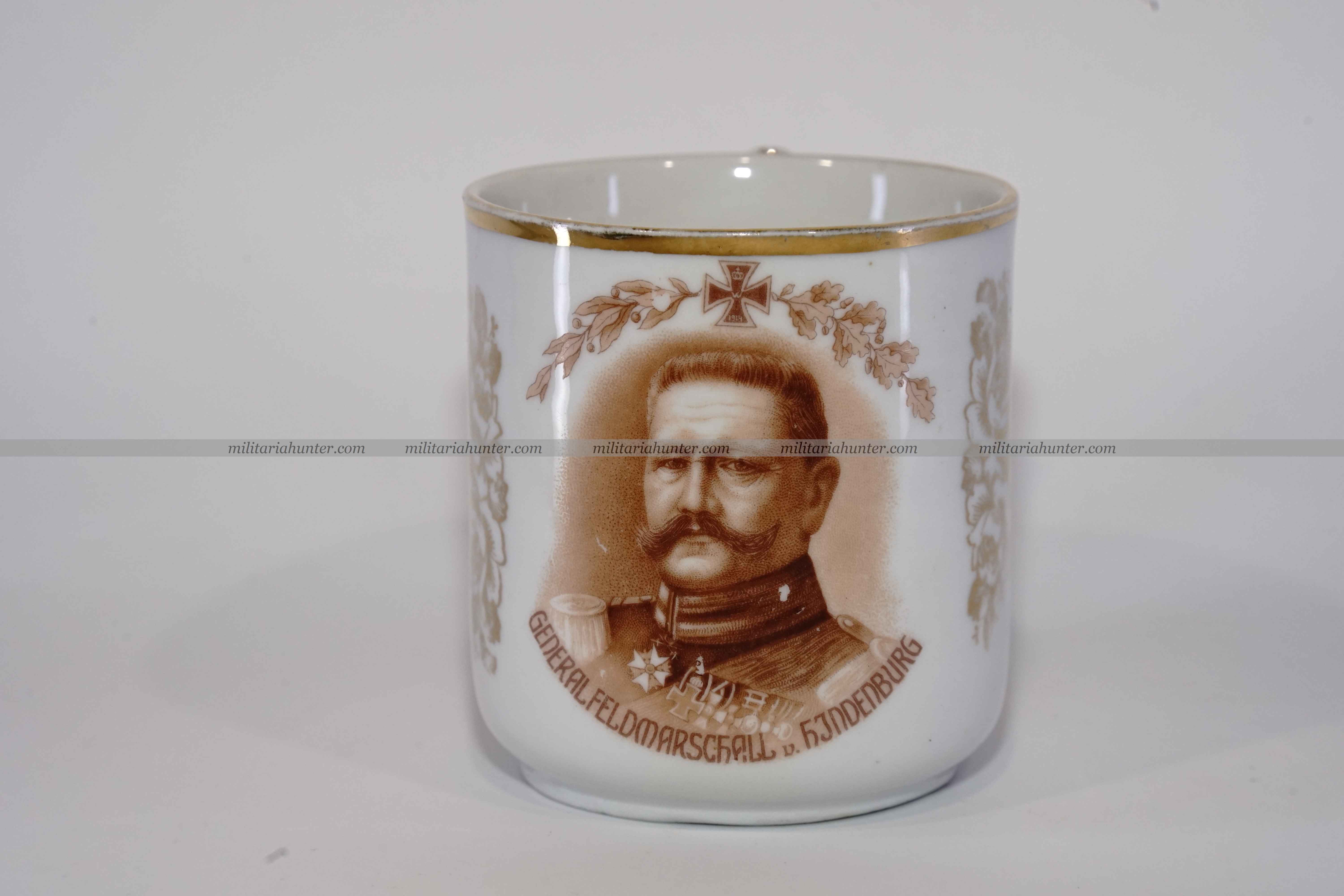 militaria : Tasse patriotique Hindenburg - Patriotische Kaffeetasse von Hindenburg