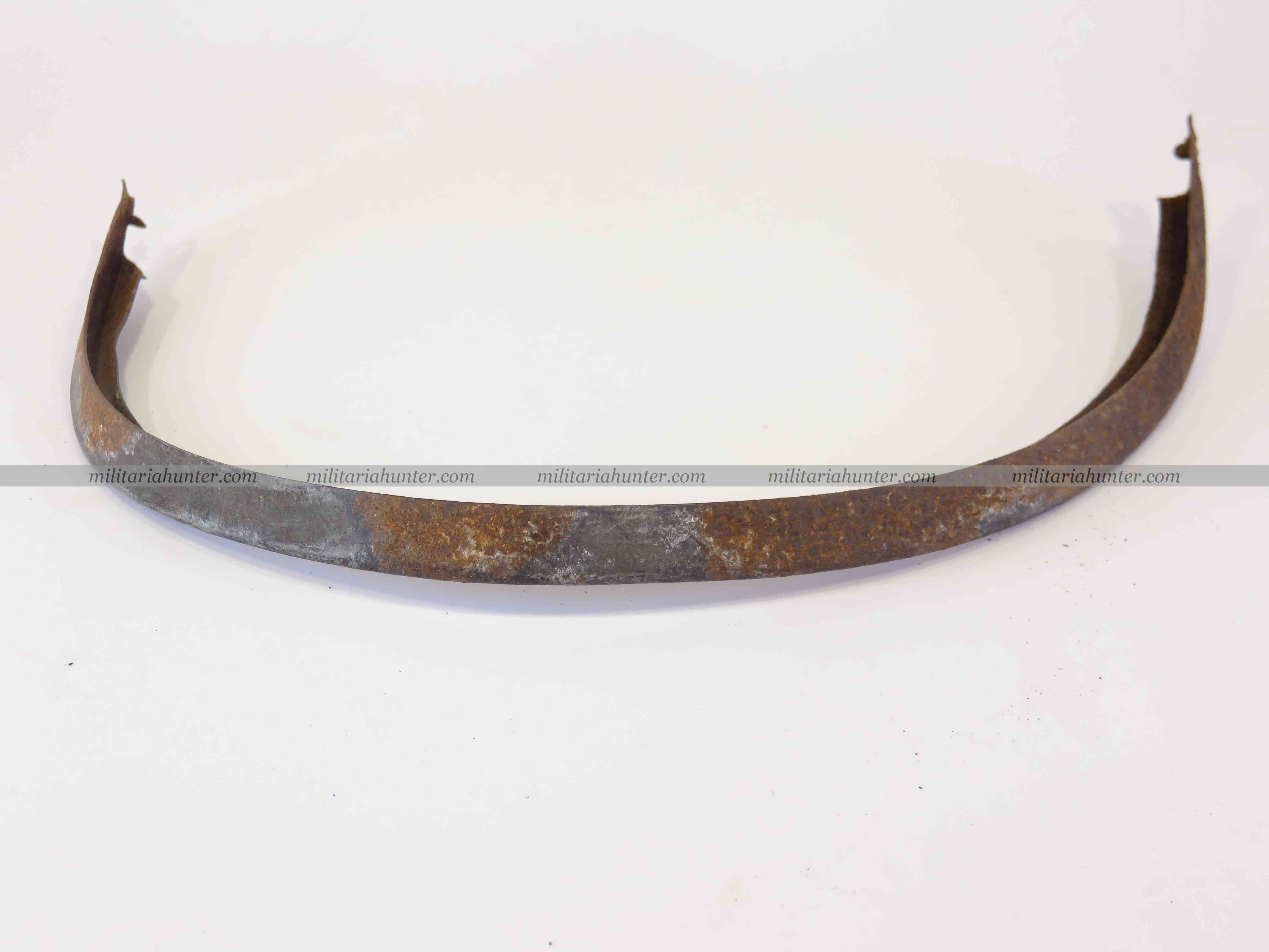 militaria : Jonc de renfort de visière casque à pointe M1915 front rim