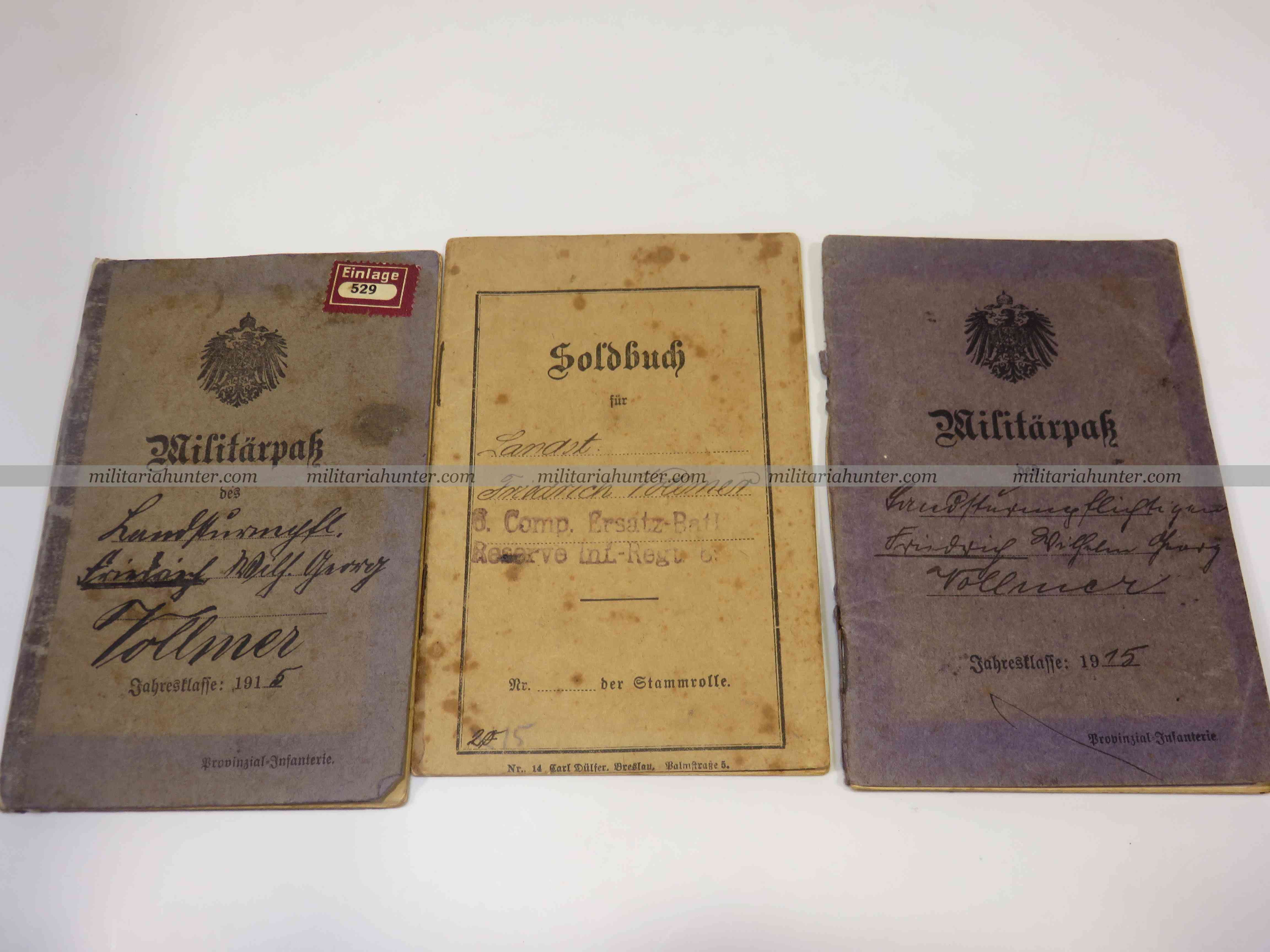 militaria : Papiers militaires soldat Hanovre FR73 RJR260 JR74 RJR69