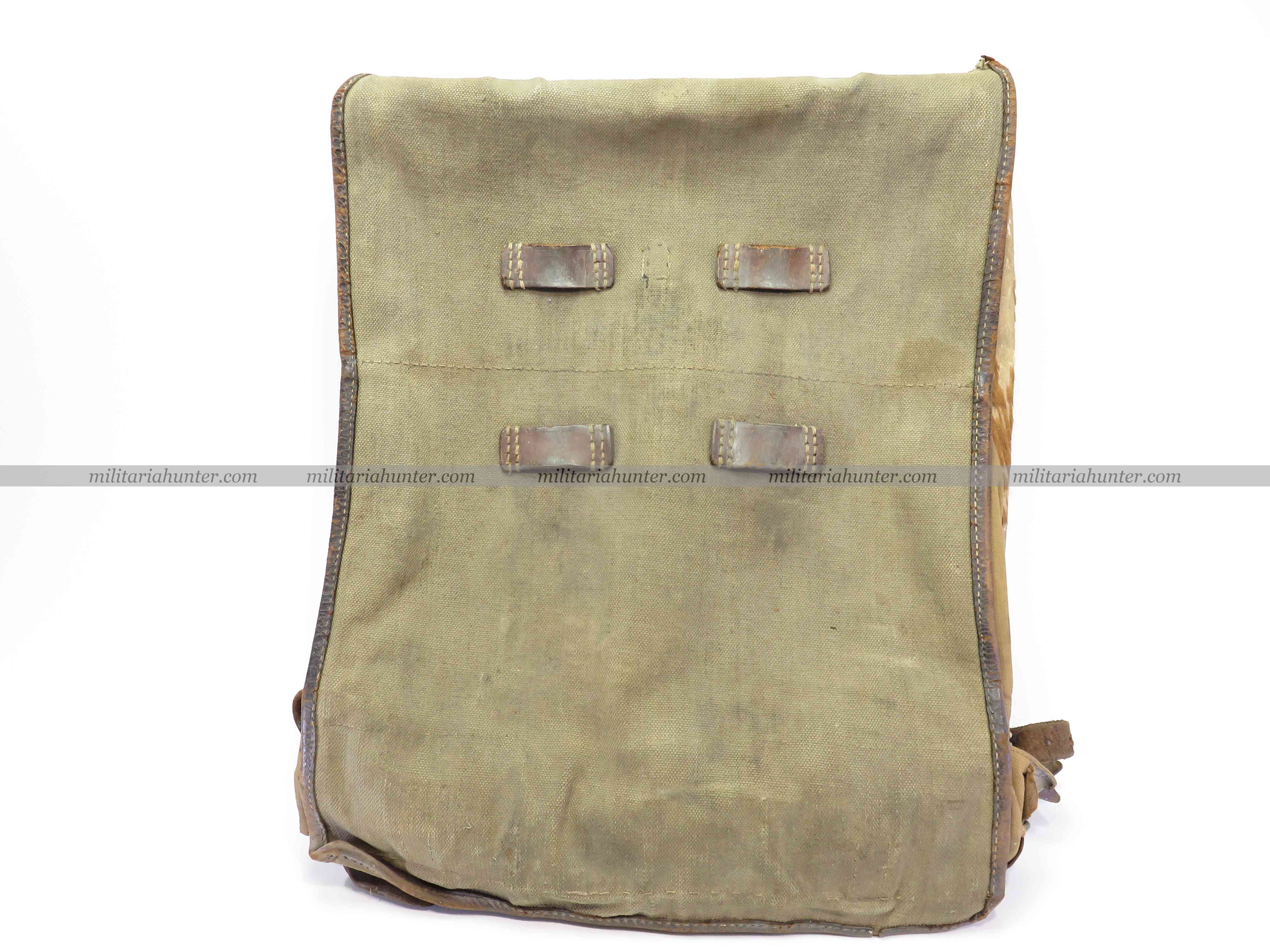 militaria : ww1 german backpack - Tornister allemand bretelles d'origine régimentées