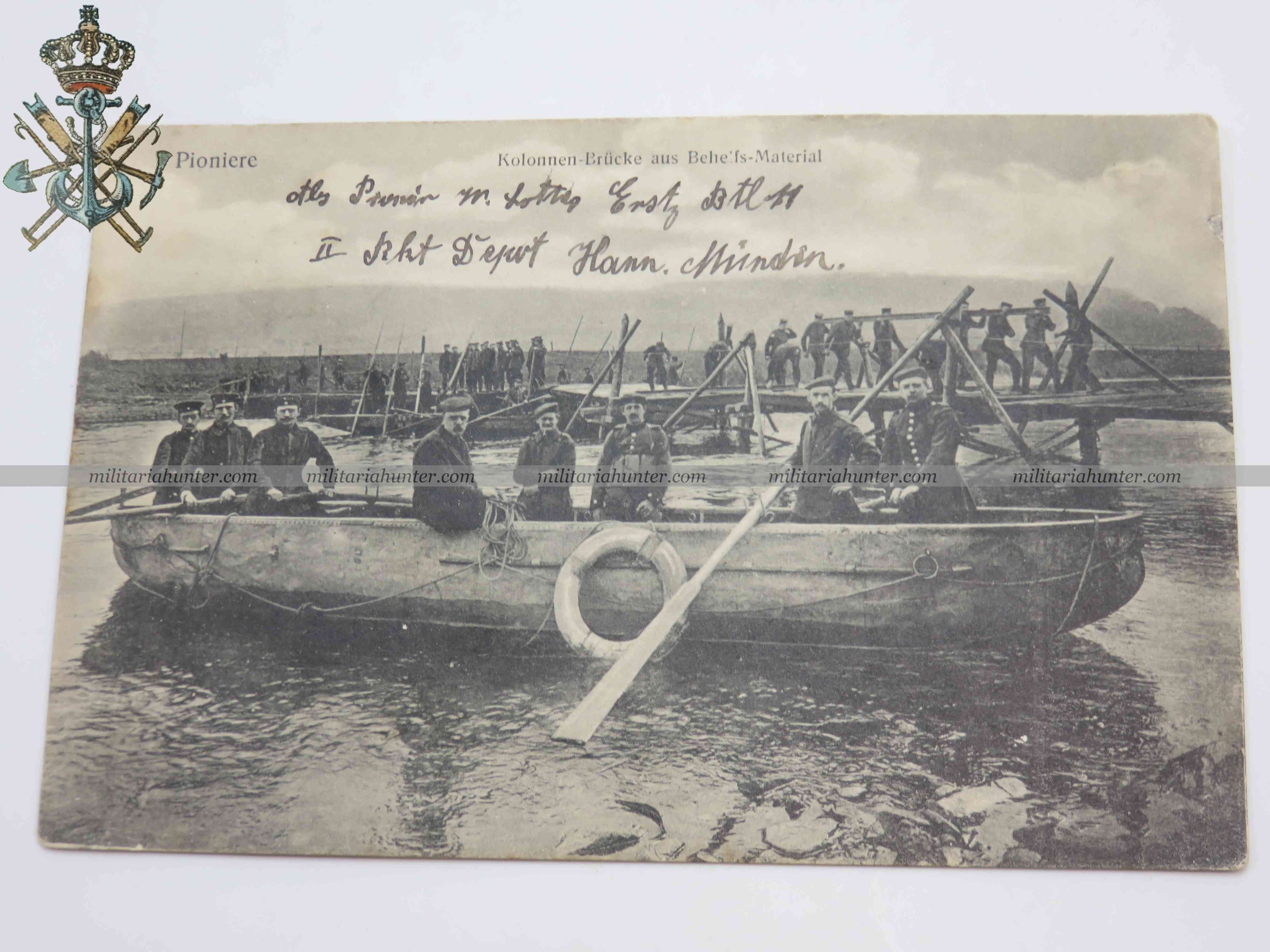 militaria : Carte postale Kurhessiche Pionier Bataillon Nr 11 Ansichtkarte - postcard