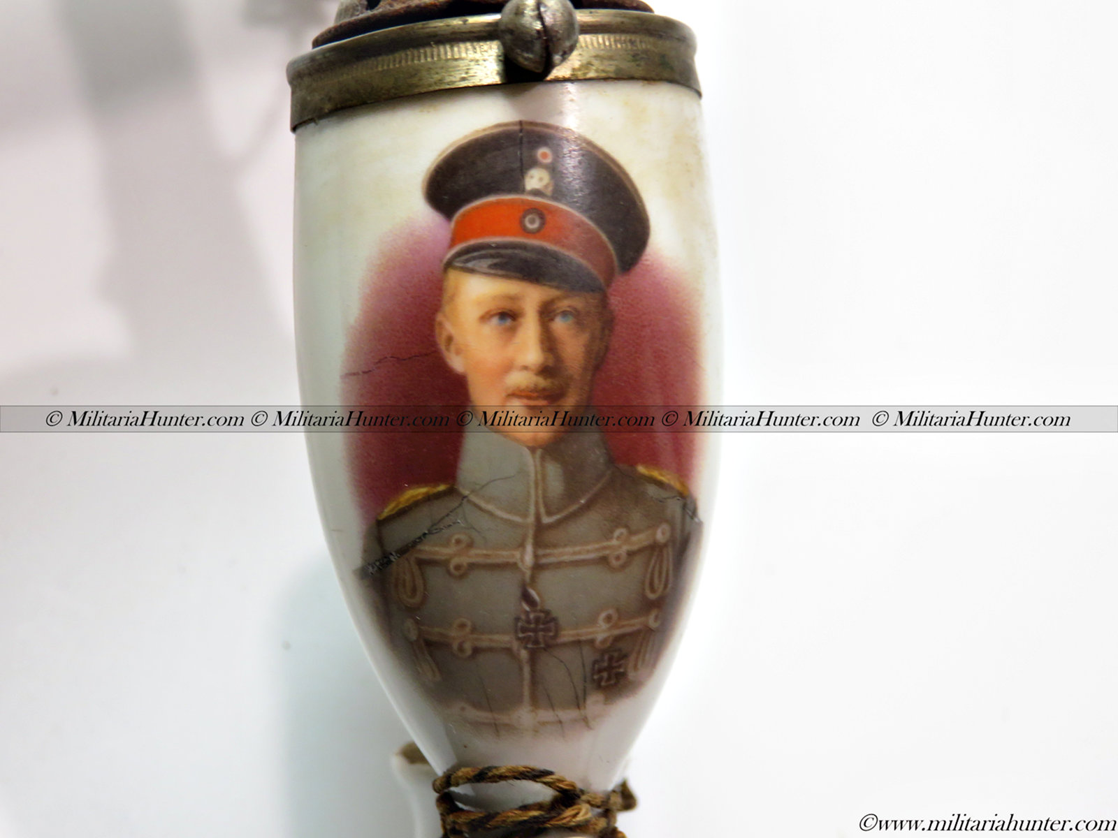 militaria : ww1 pipe patriotique Kronprinz 5ème Armée Noël 1914