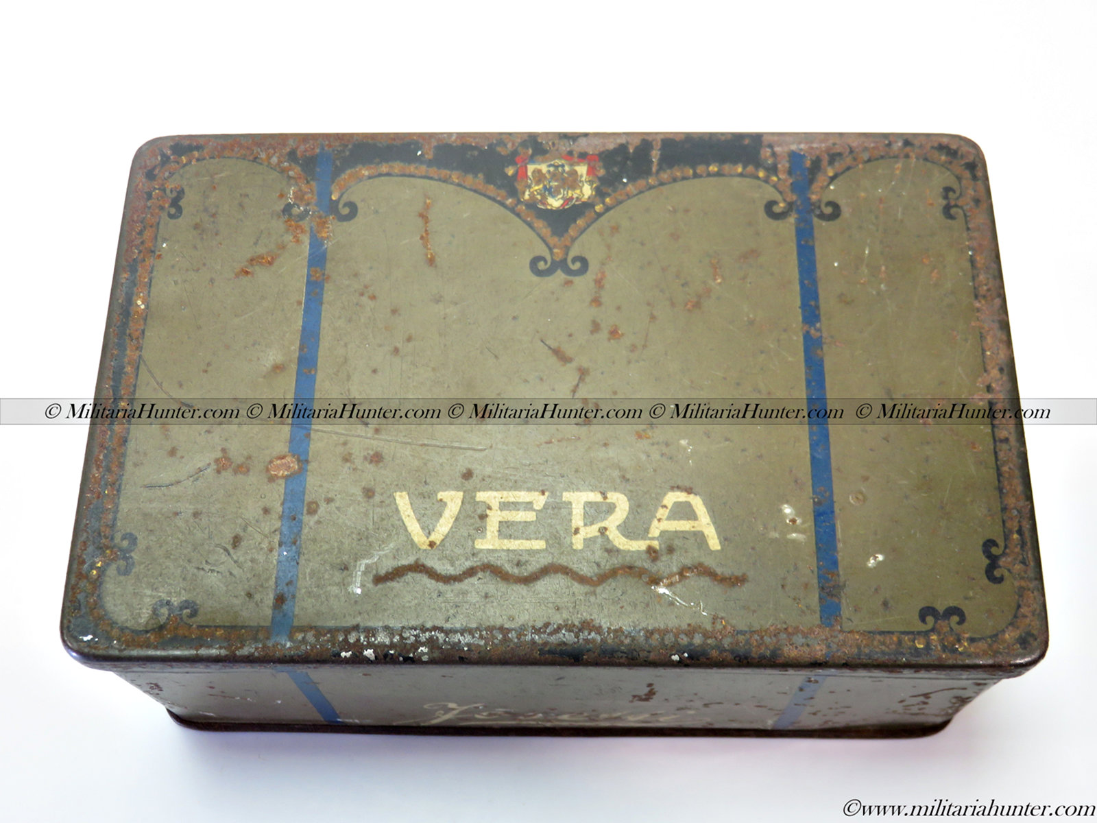 militaria : Boîte de cigarettes Josetti Vera Gold feldgrau