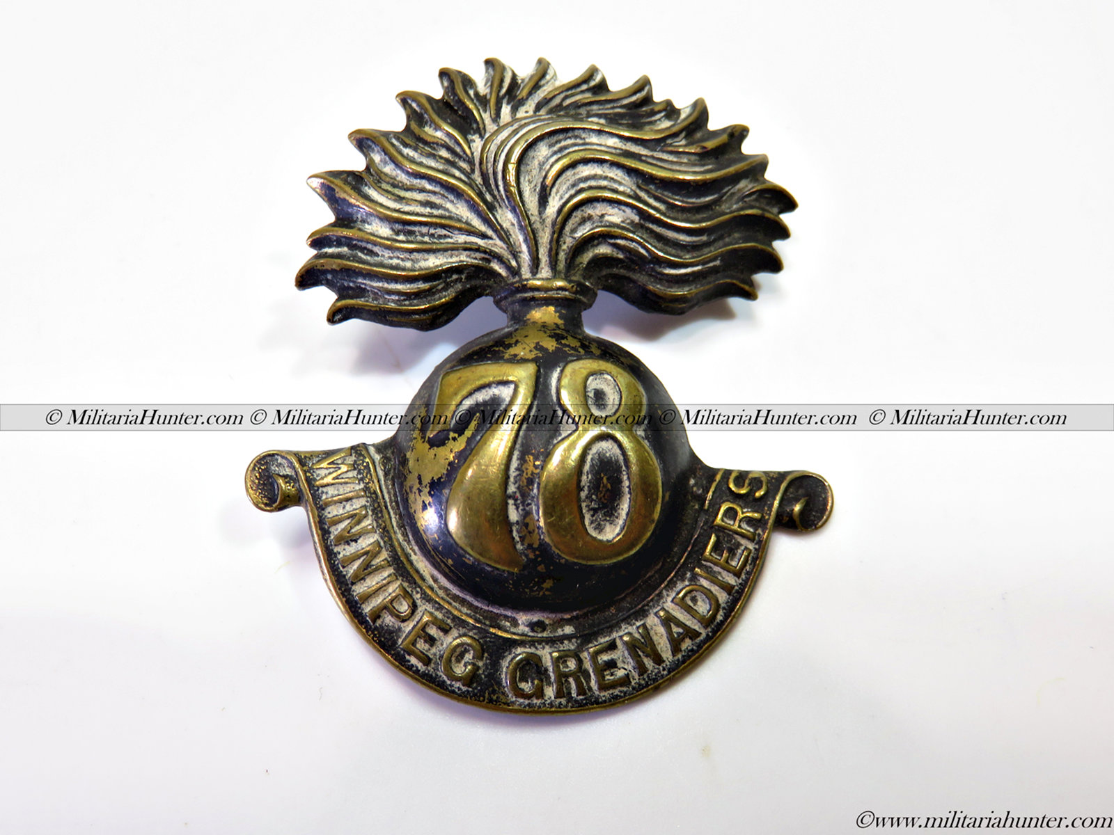 militaria : ww1 CEF 78th Battalion cap badge Winnipeg Grenadiers