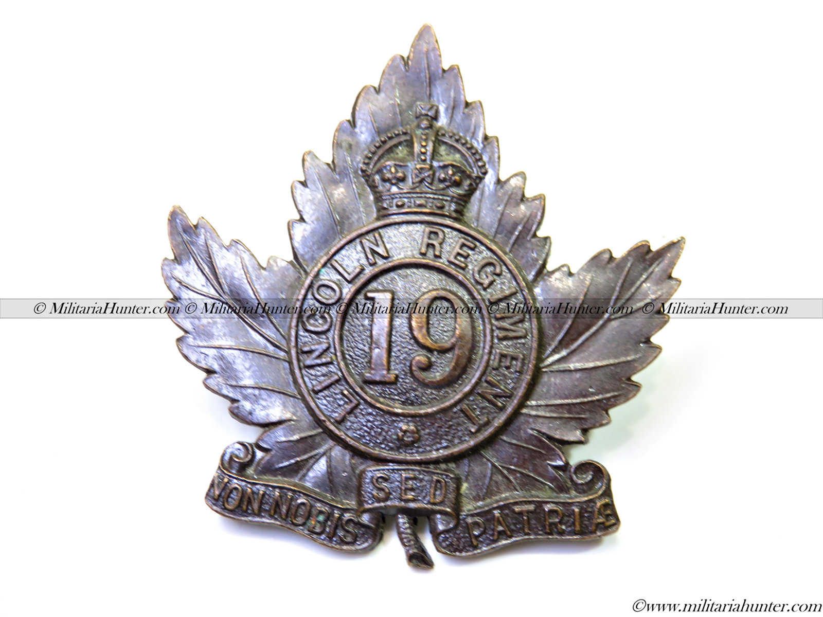 militaria : ww1 CEF 19th Battalion cap badge