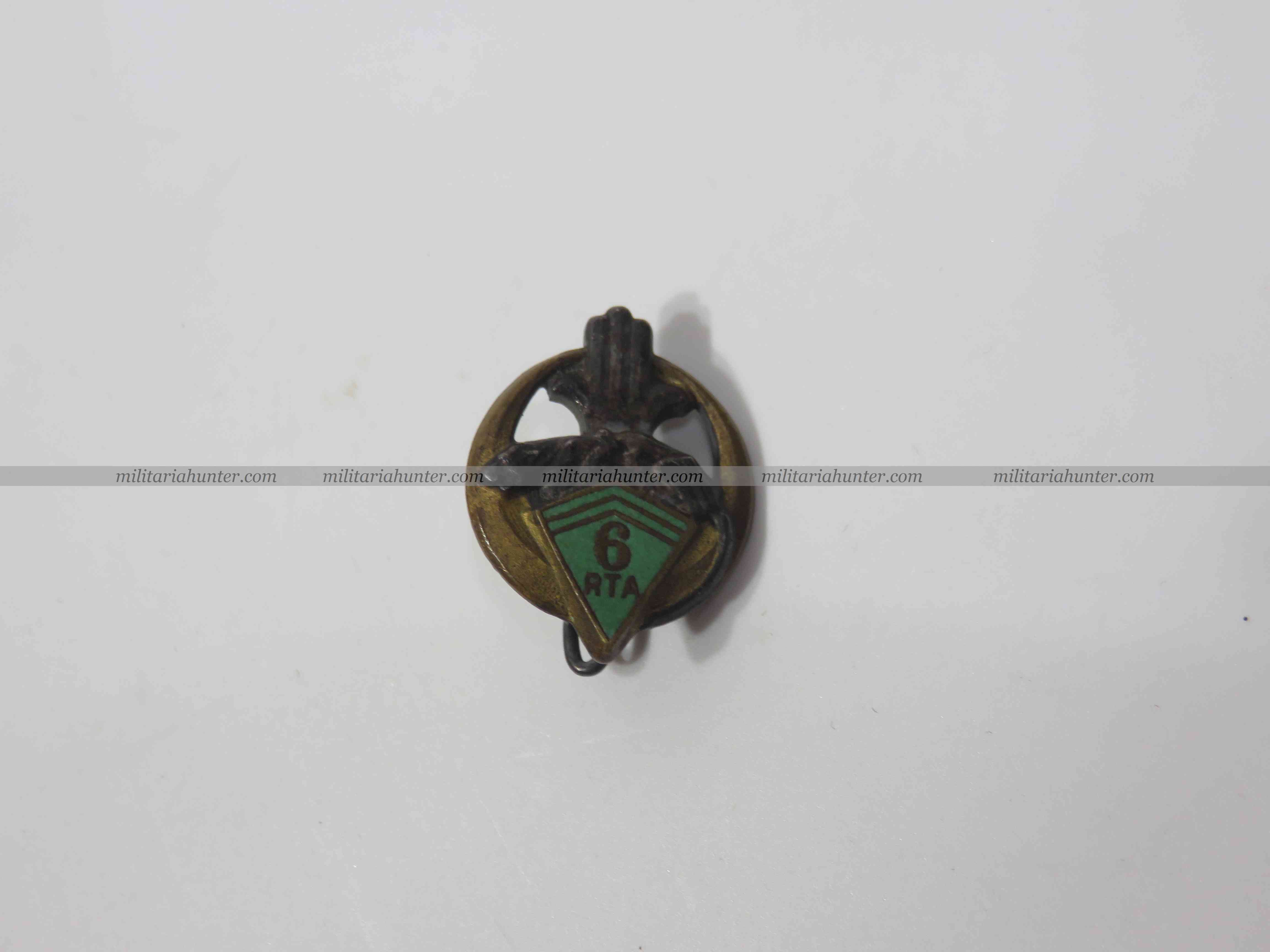 militaria : Indo - miniature insigne 6e RTA Régiment de Tirailleurs Algériens